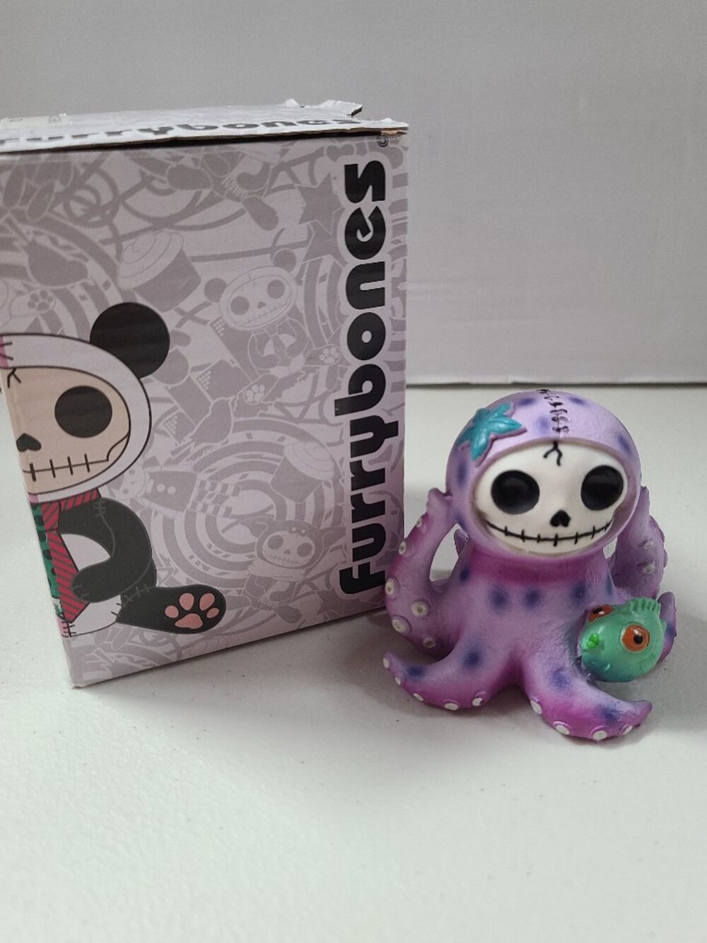 Furrybones Purple Octopee Skeleton Figure Collectible